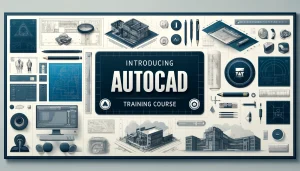DALL·E 2024 09 11 09.58.57 A visually engaging rectangular banner introducing an AutoCAD training course at Haftsan Academy. The design should feature a modern and professional